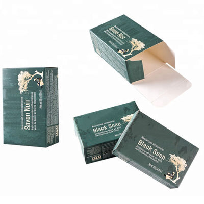 পুনর্ব্যবহারযোগ্য 350gsm কার্ডবোর্ড সাবান প্যাকেজিং বক্স এমবসিং মুদ্রণ